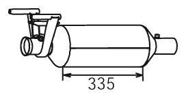 Filtr sadzy / filtr cząstek stałych, układ wydechowy DINEX 56346