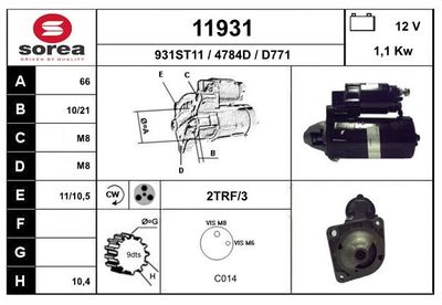 EAI Startmotor / Starter (11931)