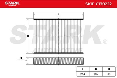 Филтър купе (поленов филтър) STARK SKIF-0170222