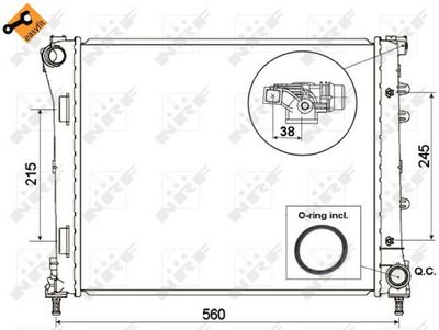 Radiator, engine cooling 53525