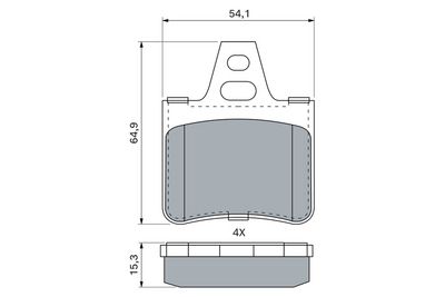 Set placute frana BOSCH 0 986 460 958