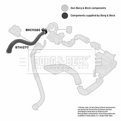 Charge Air Hose Borg & Beck BTH1270