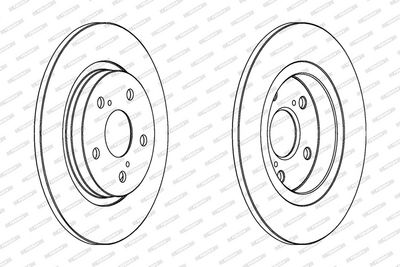 Remschijf set (2 stuks) Achter Links/Rechts past: TOYOTA AVENSIS 1.6-2.2D 11.08-10.18