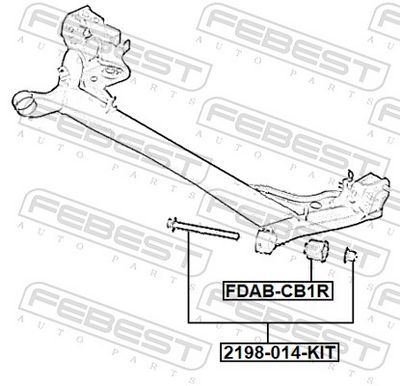 SET REPARATIE BUCSA DE GHIDARE FEBEST 2198014KIT 1