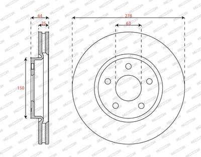 BREMSSCHEIBE FERODO DDF3050C 1