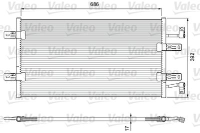 VALEO 814398 Радиатор кондиционера  для OPEL VIVARO (Опель Виваро)