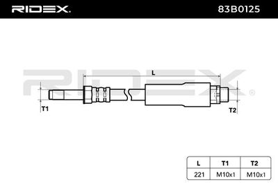 спирачен маркуч RIDEX 83B0125