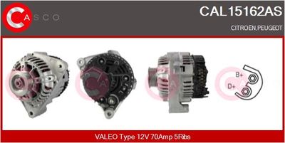 Генератор CASCO CAL15162AS для CITROËN AX