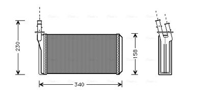AVA QUALITY COOLING Kachelradiateur, interieurverwarming (LC6074)