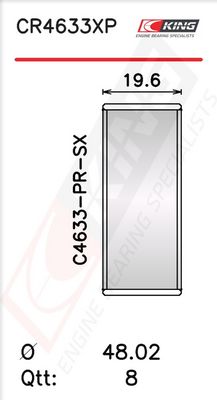 Черупка на биелен лагер KING CR4633XP0.5