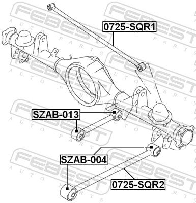 Control/Trailing Arm, wheel suspension 0725-SQR2