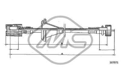 Hřídel tachometru Metalcaucho 81180