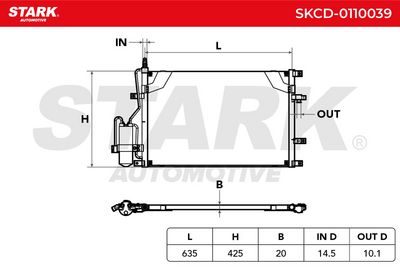 кондензатор, климатизация STARK SKCD-0110039