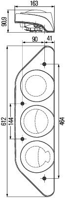 Baglygte HELLA 2VP 343 520-057