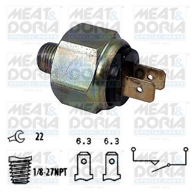 Выключатель фонаря сигнала торможения MEAT & DORIA 35018 для FIAT 600