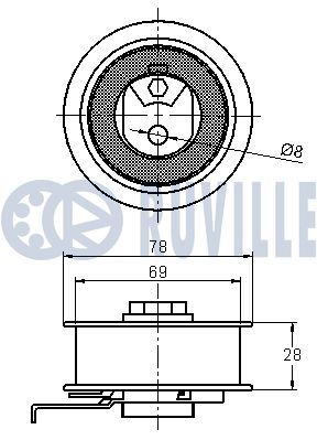 SPANNROLLE ZAHNRIEMEN RUVILLE 542368 1