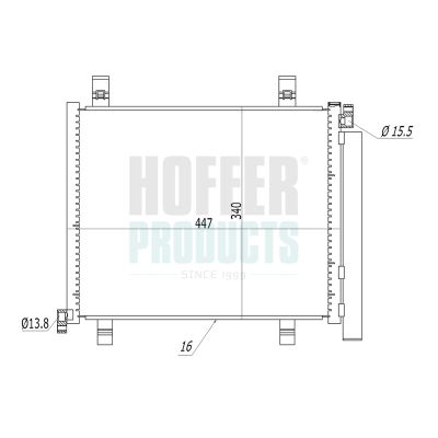 кондензатор, климатизация HOFFER 991265