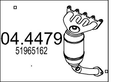 Катализатор MTS 04.4479 для FIAT PANDA