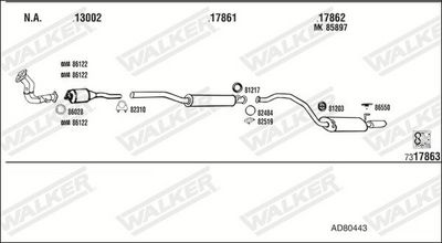 Изпускателна система WALKER AD80443