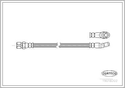 Тормозной шланг CORTECO 19018202 для FIAT X