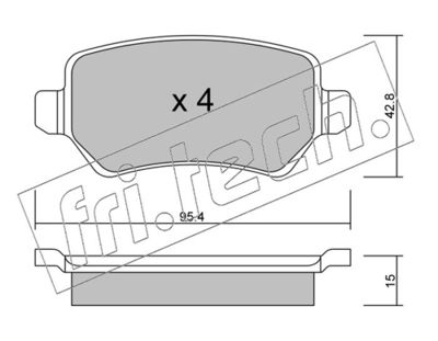 Zestaw klocków hamulcowych, hamulce tarczowe FRI.TECH. 558.1