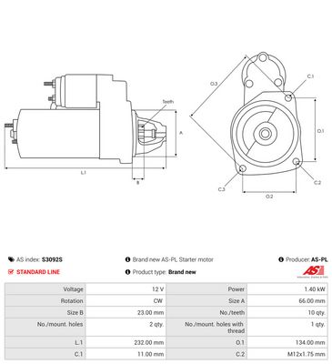 STARTER AS-PL S3092S