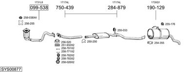 Układ wydechowy BOSAL SYS00877