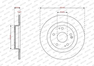BREMSSCHEIBE FERODO DDF3086C 1