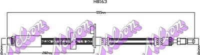 Тормозной шланг KAWE H8163 для OPEL CROSSLAND