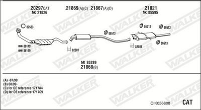 Изпускателна система WALKER CIK056808