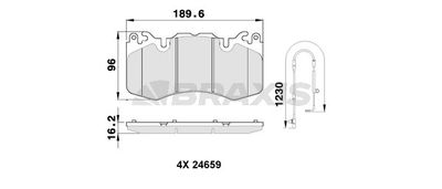 BRAXIS AA0512 Тормозные колодки и сигнализаторы  для LAND ROVER RANGE ROVER IV (L405) 5.0 SCV8 4x4