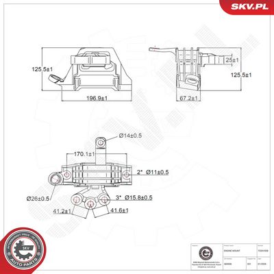Zavesenie motora ESEN SKV 75SKV508