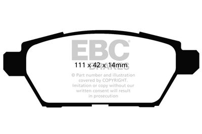 Комплект тормозных колодок, дисковый тормоз EBC Brakes DP31766C для MAZDA 6