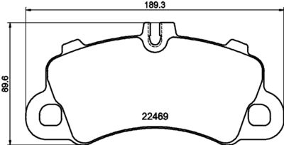 Комплект тормозных колодок, дисковый тормоз HELLA 8DB 355 039-101 для PORSCHE MACAN