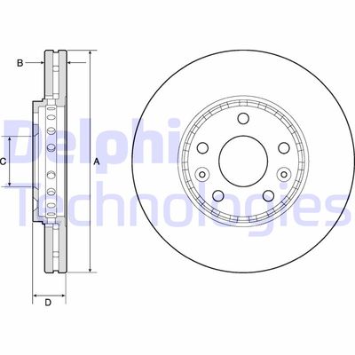 Bromsskiva DELPHI BG4815C