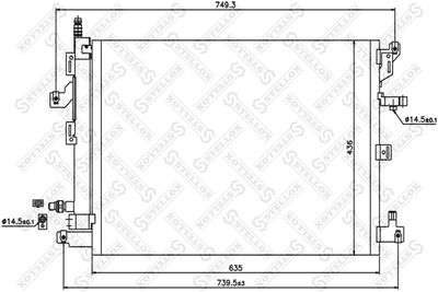 Конденсатор, кондиционер STELLOX 10-45663-SX для VOLVO XC90