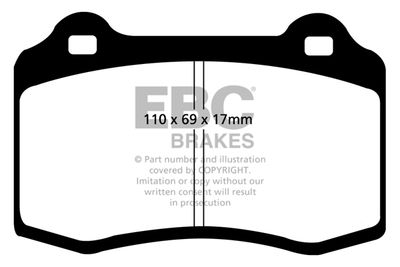 Комплект тормозных колодок, дисковый тормоз EBC Brakes DP31031C для BUGATTI EB