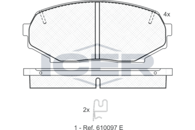 ICER 181099 Тормозные колодки и сигнализаторы  для MAZDA MX-5 I (NA) 1.6