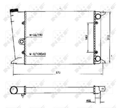 Радиатор, охлаждение двигателя WILMINK GROUP WG1723465 для VW JETTA