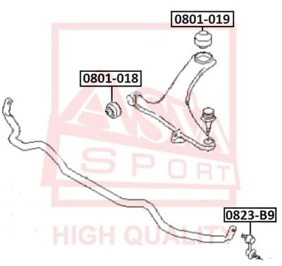 Тяга / стойка, стабилизатор ASVA 0823-B9 для SUBARU LEGACY
