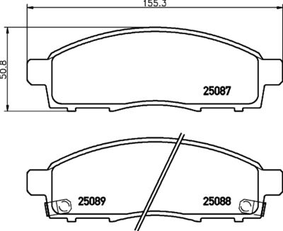 Bromsbeläggssats, skivbroms BREMBO P56102