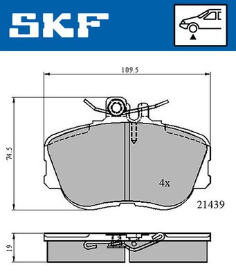 Brake Pad Set, disc brake VKBP 80516
