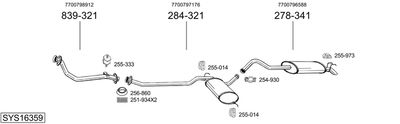 Układ wydechowy BOSAL SYS16359