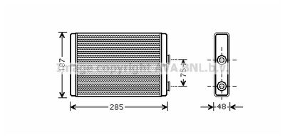 AVA QUALITY COOLING FT6325 Радиатор печки  для FIAT ULYSSE (Фиат Улссе)