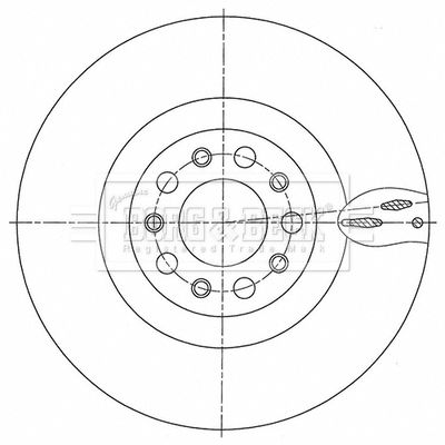 Tarcza hamulcowa BORG & BECK BBD6166S