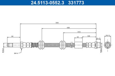 Brake Hose 24.5113-0552.3