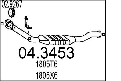 MTS 04.3453 Катализатор для CITROËN XSARA Break (N2) 1.8 i Aut. MTS 04.3453 Катализатор для CITROËN XSARA Break (N2) 1.8 i Aut.