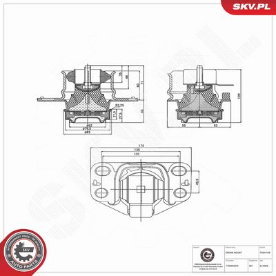 SUPORT MOTOR ESEN SKV 75SKV109 5