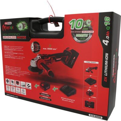 Ks Tools - Uhlová brúska 125cm s AKU 4Ah