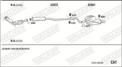SISTEM DE ESAPAMENT WALKER VOH18008